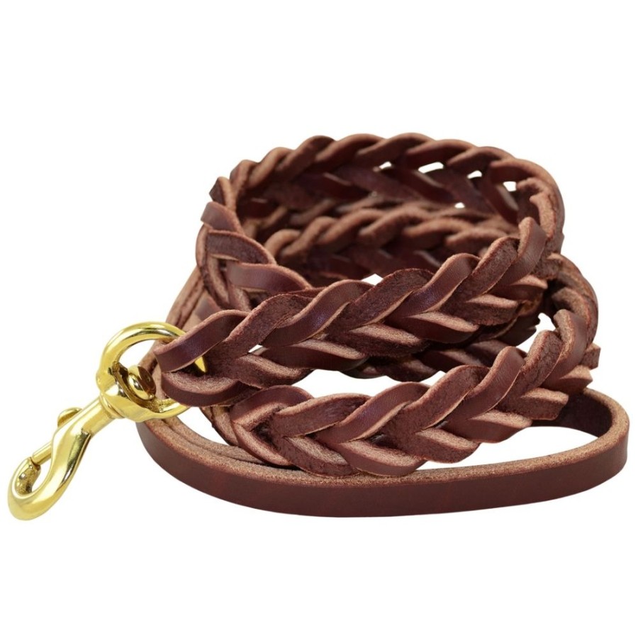 Collars, Leads & Accessories Ray Allen Manufacturing | Slot Braided Leather Leash