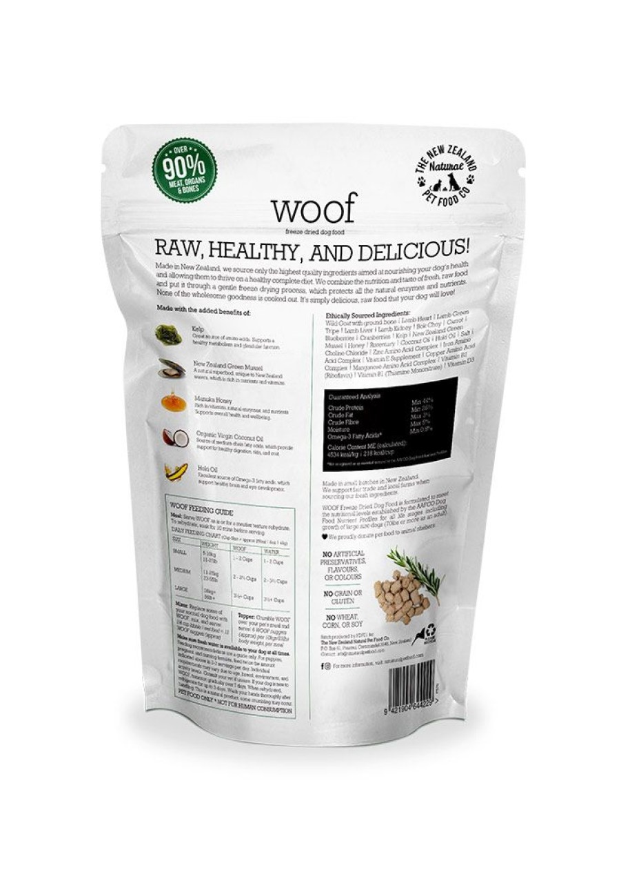 Pet Food The New Zealand Natural Pet Food Co. | Woof Wild Goat Freeze Dried Dog Food