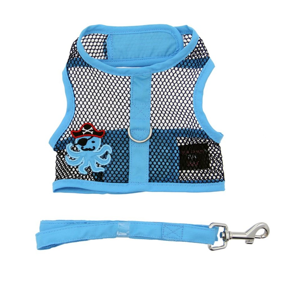 Harnesses Doggie Design, Inc. | Cool Mesh Dog Harness Under The Sea Collection - Pirate Octopus Blue And Black