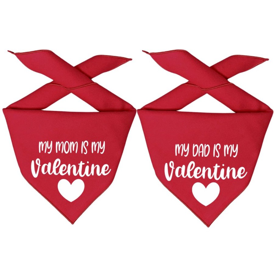 Pet Apparel Paisley Paw Designs | Valentine Bandana | Valentines Day Bandana | Valentine Dog Bandana | Mom, Dad Valentine