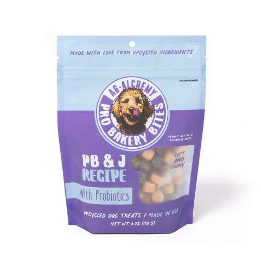 Treats Ag-Alchemy Animal Nutrition | Pro Bakery Bites Soft & Chewy - Pb & J, 6Oz Pouch