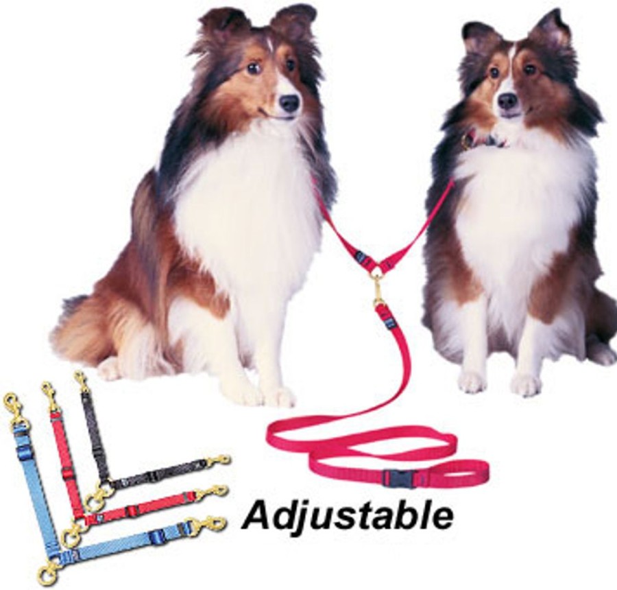 Collars, Leads & Accessories CETACEA® Pet Products | Adjustable Swivel Double Dog Coupler