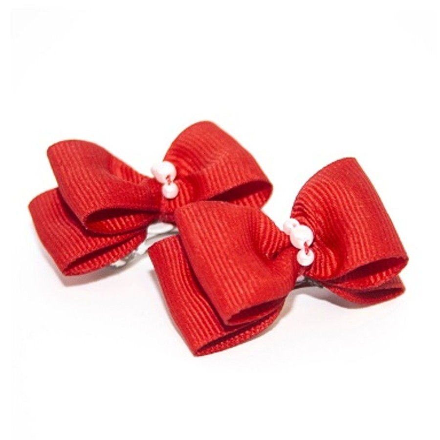 Collars, Leads & Accessories Max's Closet, LLC | Red Hair Bows - 2 Per Card