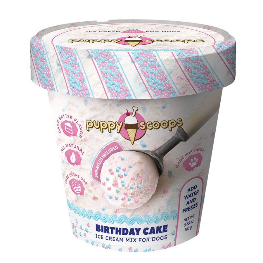 Treats Puppy Cake | Puppy Cakes - Puppy Scoops Ice Cream Mix - Birthday Cake 4.65Oz