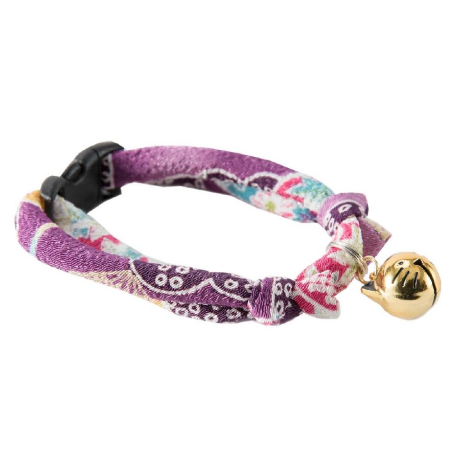 For Cats & Other Critters Necoichi | Chirimen Hanabi Fireworks Cat Collar (Purple)