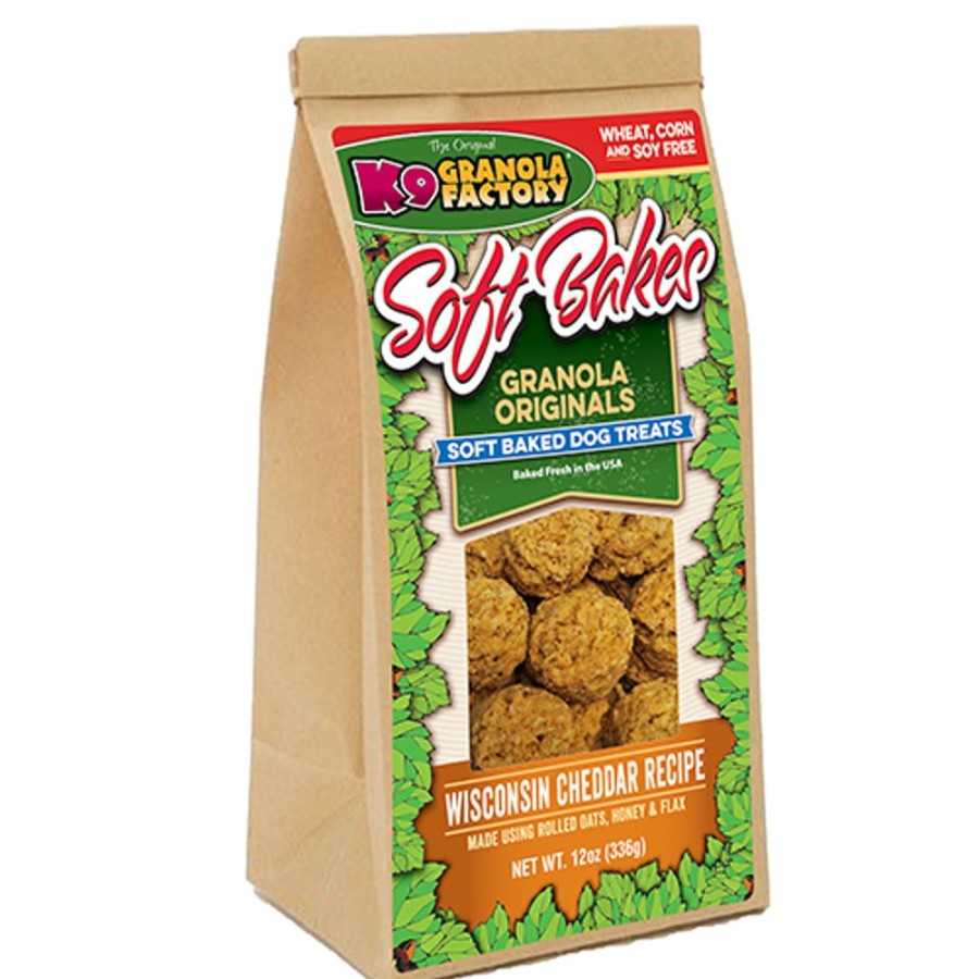 Treats K9 Granola Factory | Soft Bakes, Wisconsin Cheddar Recipe Dog Treats, 12Oz