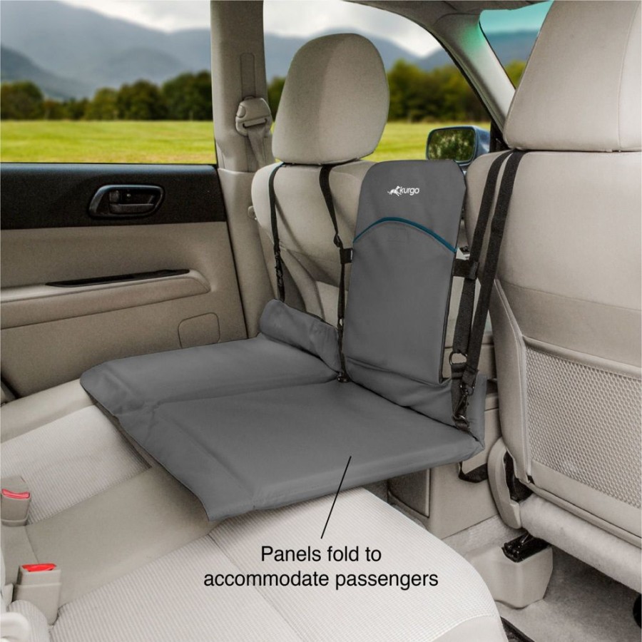 Travel Kurgo | Backseat Bridge - Backseat Extender - Heather Grey/Black