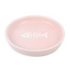 Bowls & Feeding Supplies Park Life Designs | Oscar Classic Round Cat Dish Pink