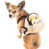 Harnesses Pet Life | Pet Life® 'Teddy Tails' Dual-Pocketed Compartmental Animated Brown Dog Harness Backpack