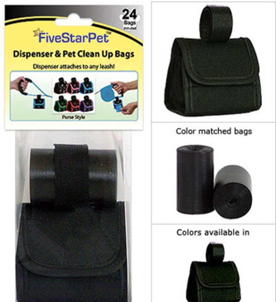 Stain, Odor & Clean-Up Products FiveStarPet | Solid Black Patented Purse Dispensers