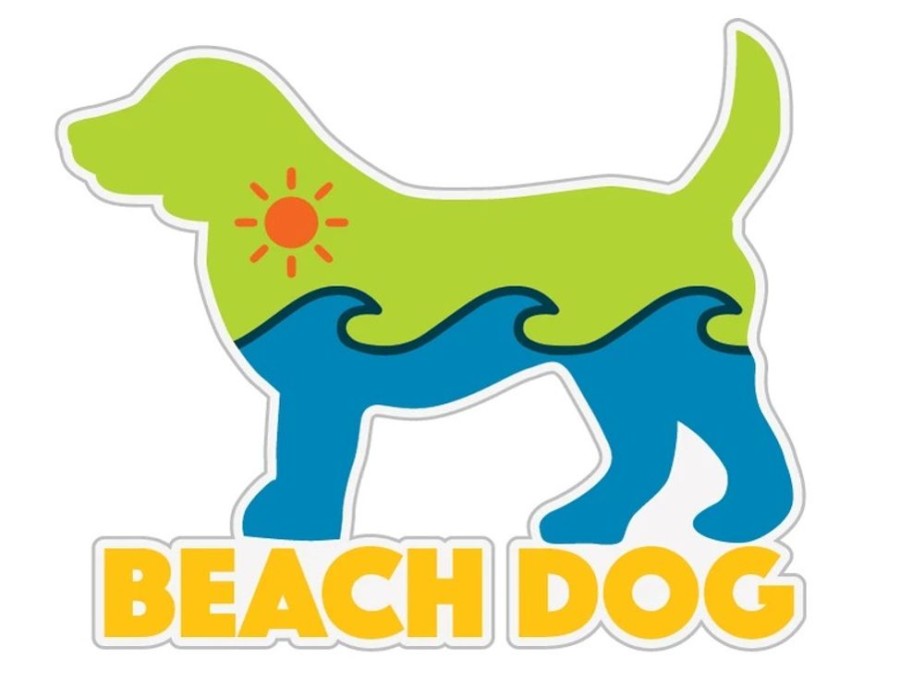 For The Home dog speak | Beach Dog - 3" Sticker