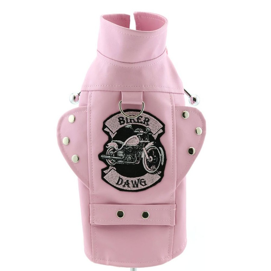 Pet Apparel Doggie Design, Inc. | Biker Dawg Motorcycle Jacket - Pink