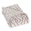 Beds, Crates, Etc. Bone Dry Pet | Bark Brown Embossed Bone Print Pet Blanket