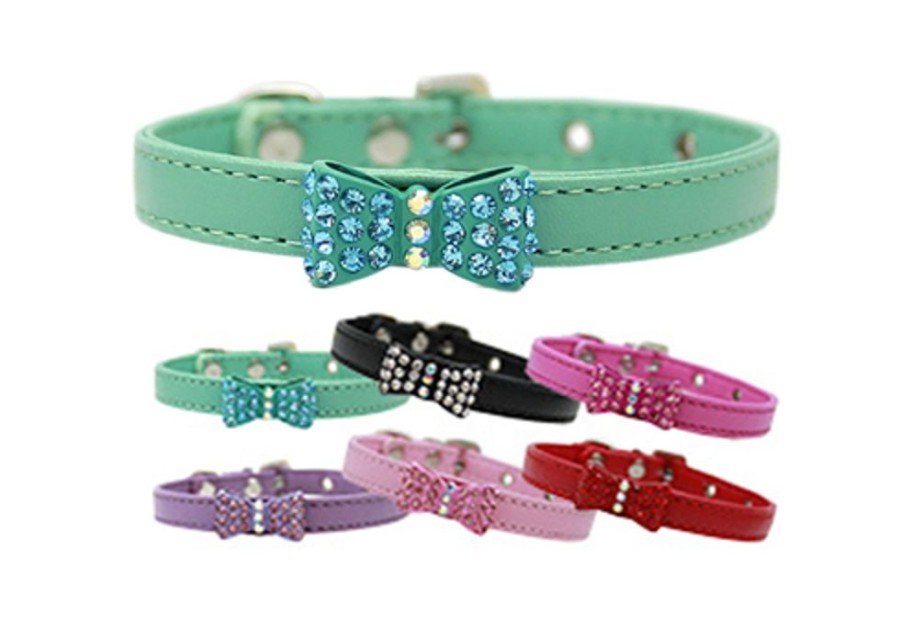 Collars, Leads & Accessories Mirage Pet Products | Bow-Dacious Crystal Collars