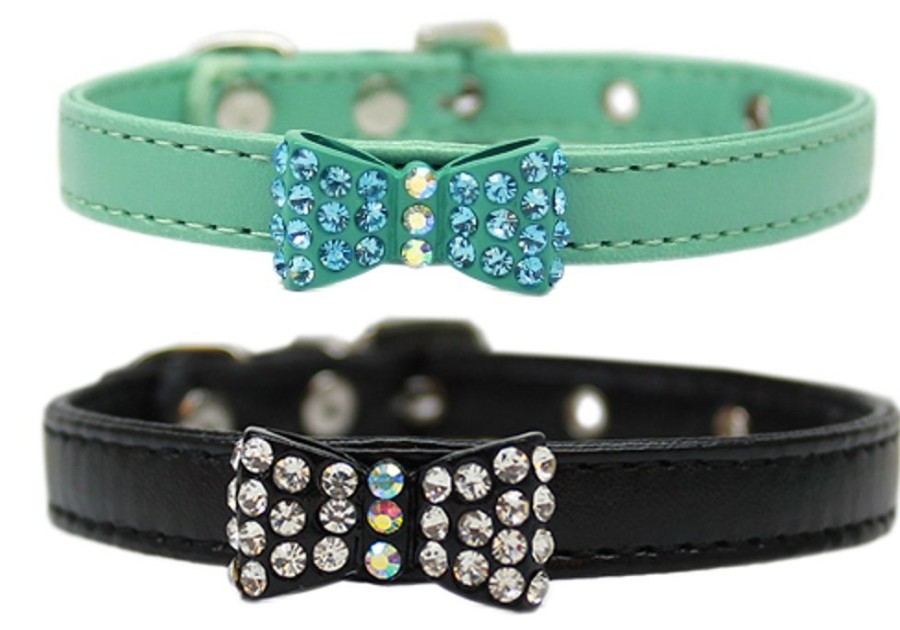 Collars, Leads & Accessories Mirage Pet Products | Bow-Dacious Crystal Collars