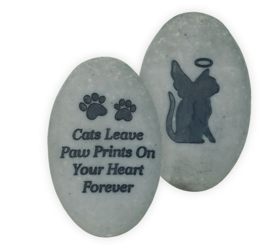 Special Occasion & Holiday AngelStar | Rainbow Bridge Pet Stone - Cats Leave Paw Prints On Your Heart Forever