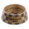 Bowls & Feeding Supplies Haute Diggity Dog | Checker Chewy Vuiton Bowl - Large (Case Of 2) By Haute Diggity Dog