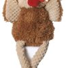 Toys & Playthings GoDog™ | Godog Checkers Skinny Rooster Brown W/Chew Guard Plush Dog Toy Small