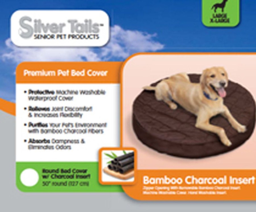 Health & Safety Silver Tails™ | Silver Tails Bamboo Charcoal Bed Toppers (Round) - Small/Medium