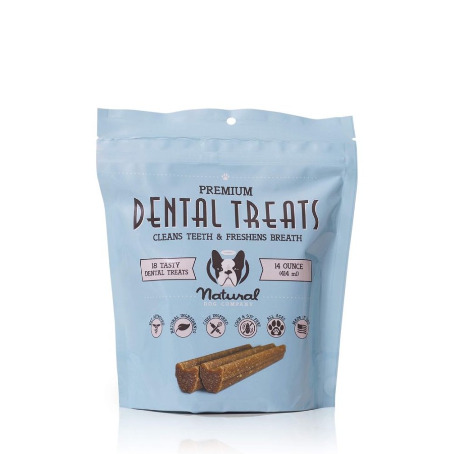 Treats Natural Dog Company | Dental Treats - 18 Ct. Pouch (Case Of 4)