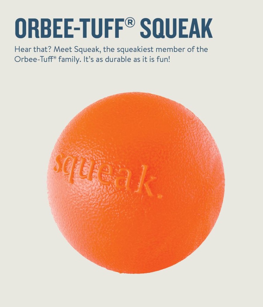 Toys & Playthings Planet Dog | Planet Dog Orbee-Tuff Squeak Ball Dog Toy Orange