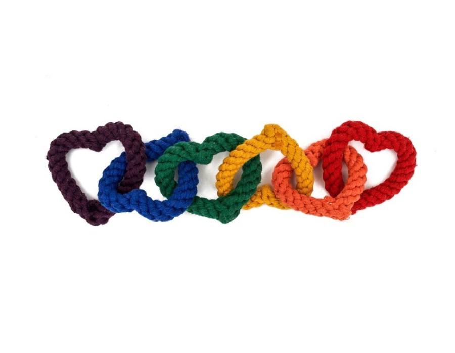 Toys & Playthings Jax & Bones | Jax & Bones 6 Chain Rope Dog Toy Rainbow 18"