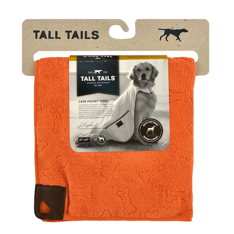 Pet Apparel Tall Tails® | Tall Tails Orange Cape Towel