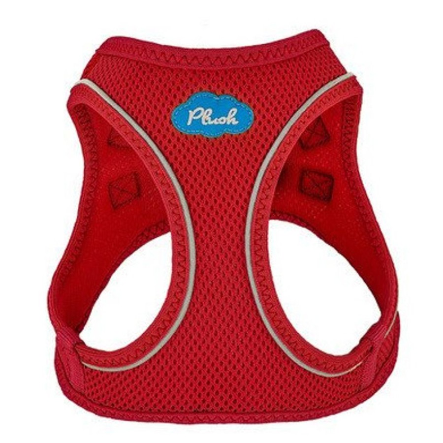 Harnesses Plush® | Red Plush Step In Vest Air-Mesh Harness