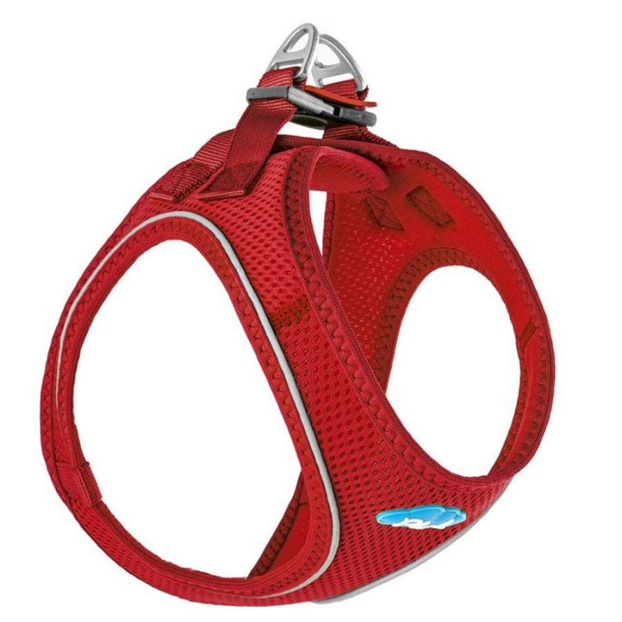 Harnesses Plush® | Red Plush Step In Vest Air-Mesh Harness