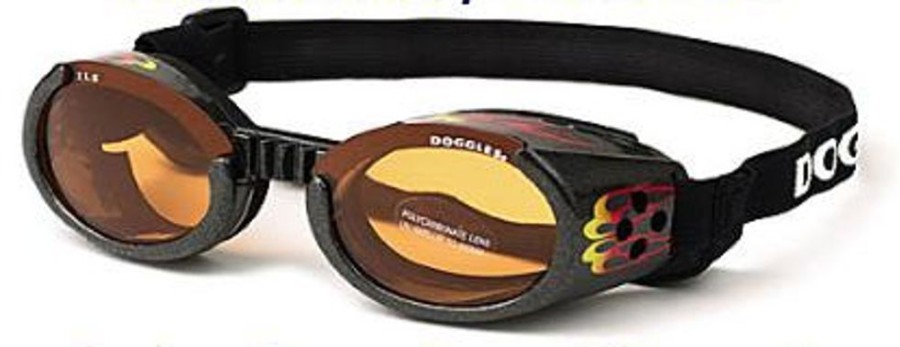 Pet Apparel (Continued) Doggles® | Doggles Ils With Racing Flames With Orange Lens