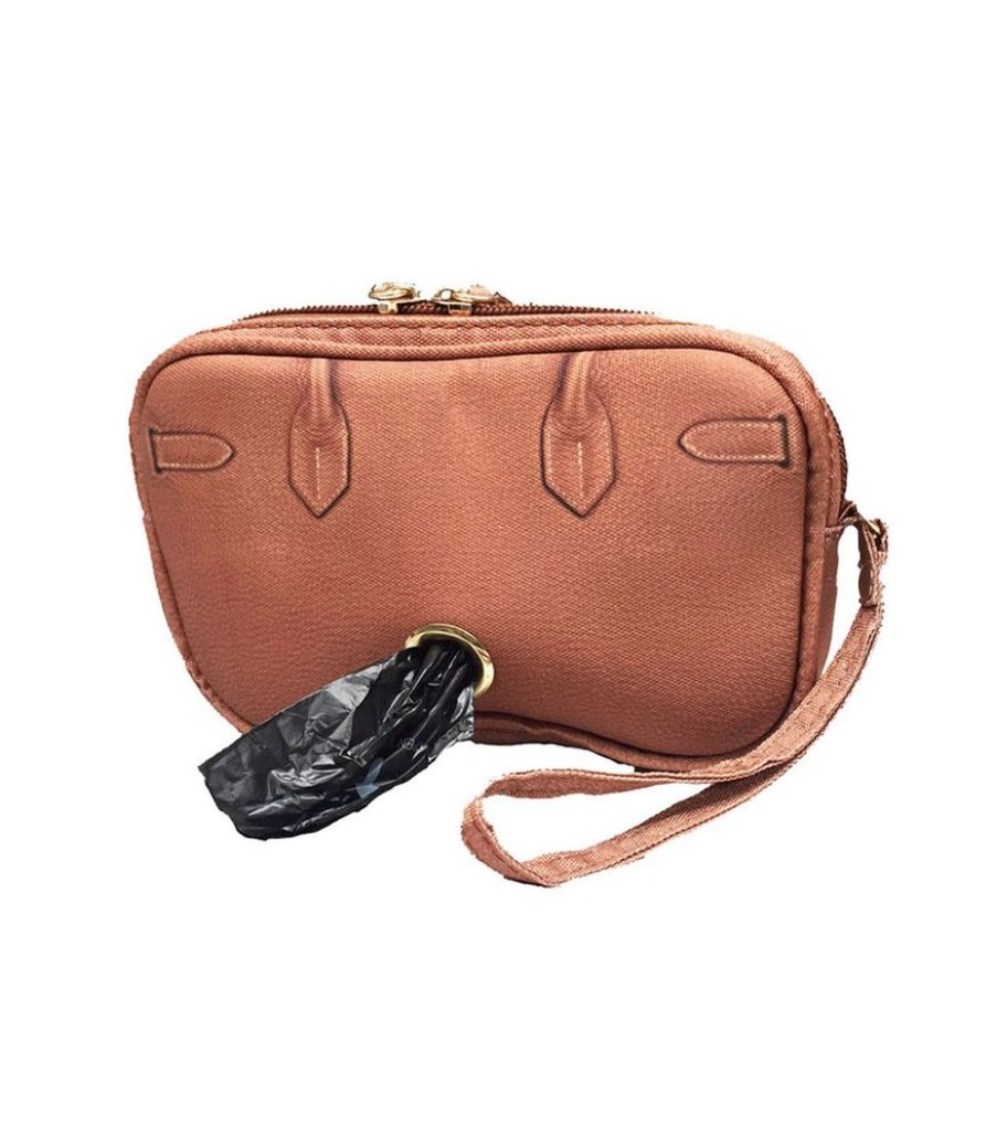 Totes & Carriers A Pet with Paws | Scarlet Poop Bag Wristlet - Pecan