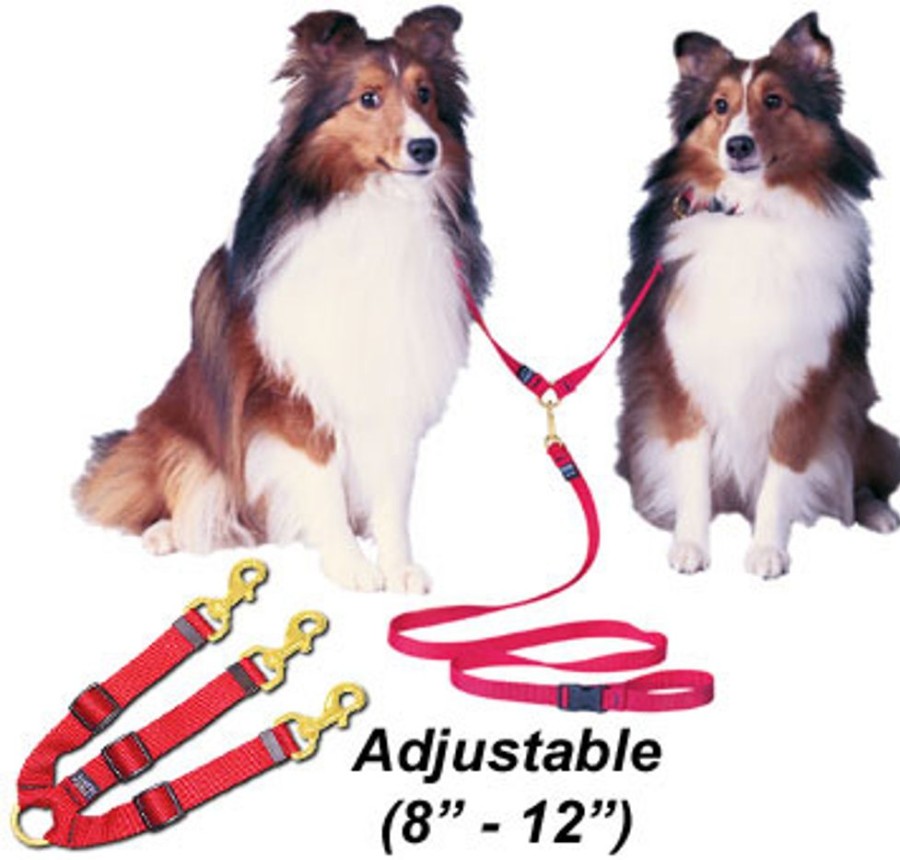 Collars, Leads & Accessories CETACEA® Pet Products | Adjustable Triple Dog Coupler