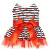 Pet Apparel (Continued) Doggie Design, Inc. | Cherry Stripe Harness Dress With Matching Leash