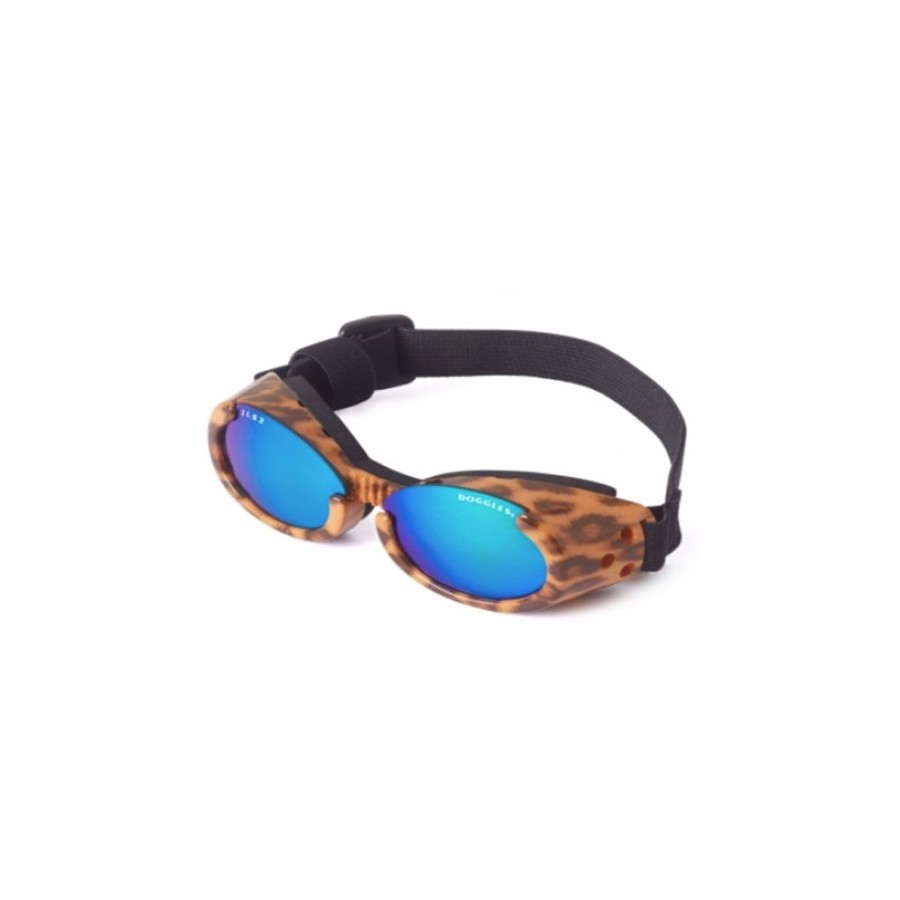 Pet Apparel (Continued) Doggles® | Leopard Print Frame Ils Doggles With Mirror Lens