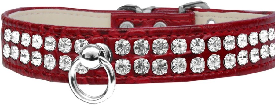 Collars, Leads & Accessories Mirage Pet Products | Style #72 Rhinestone Designer Croc Dog Collar