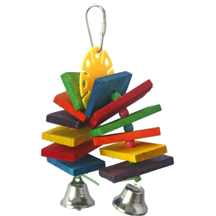 For Cats & Other Critters A&E Vitapol | A&E Cages Happy Beaks Rainbow W/Bells Bird Toy One Size