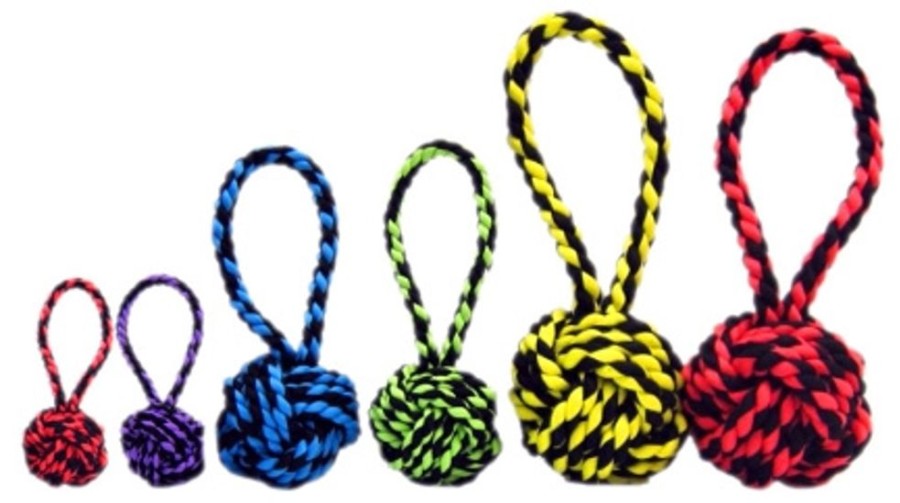 Toys & Playthings MultiPet | Multipet Nuts For Knots W/Tug Rope Dog Toy 4"