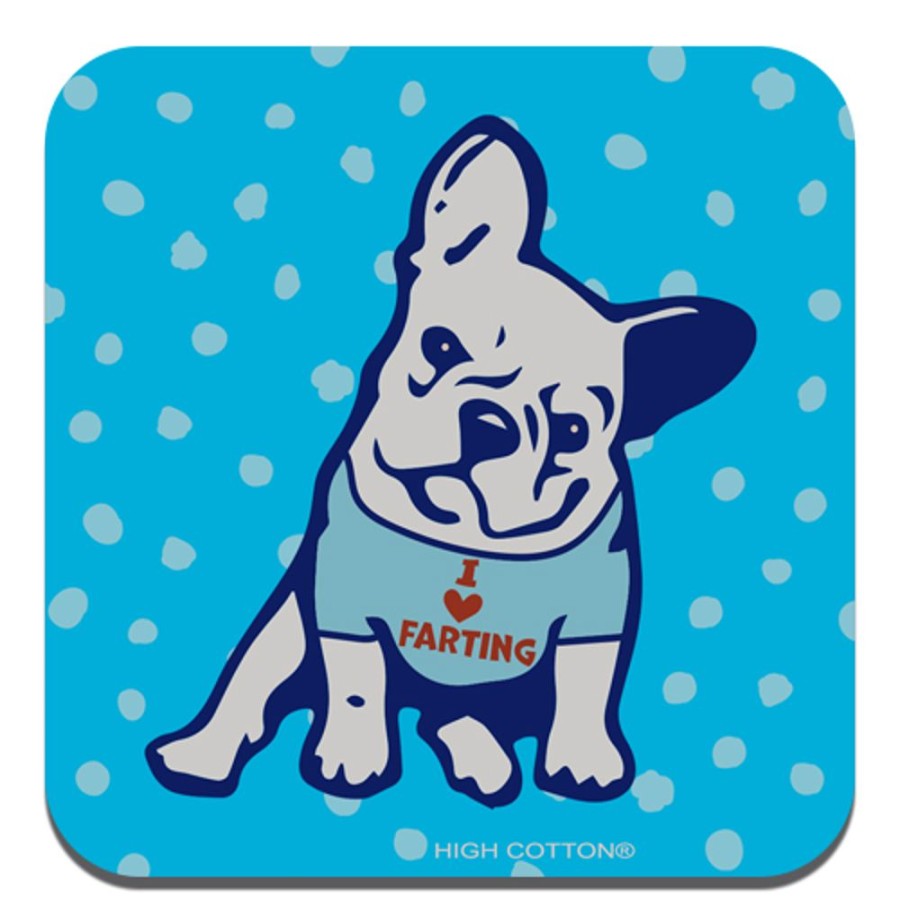 For The Home High Cotton, Inc. | I Heart Farting Dog - Coaster