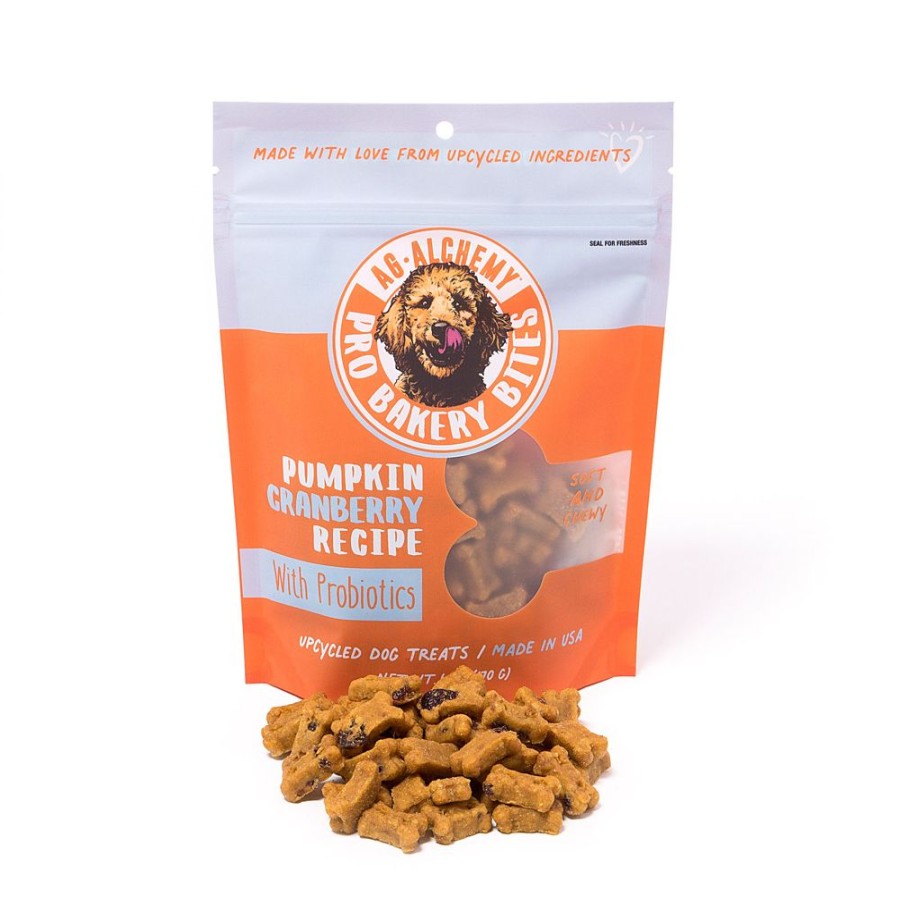 Treats Ag-Alchemy Animal Nutrition | Pro Bakery Bites Soft & Chewy - Pumpkin Cranberry, 6Oz Pouch