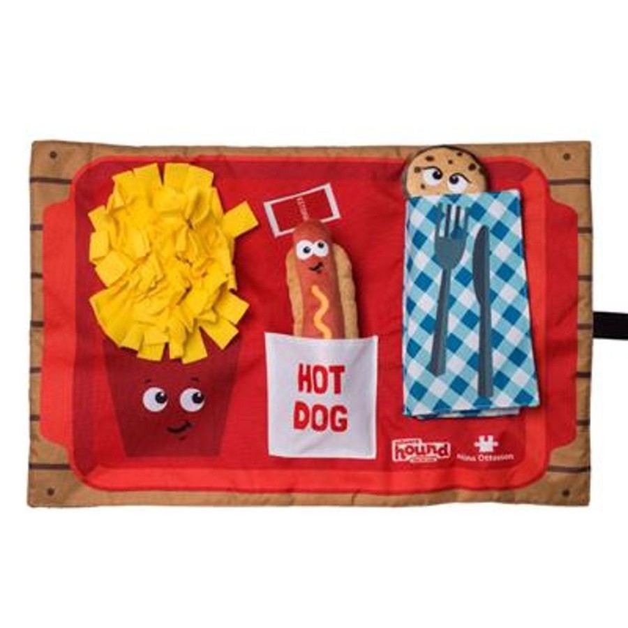 Toys & Playthings Nina Ottosson™ | Nina Ottosson Activity Matz Fast Food Fun Game Dog Puzzle Mat