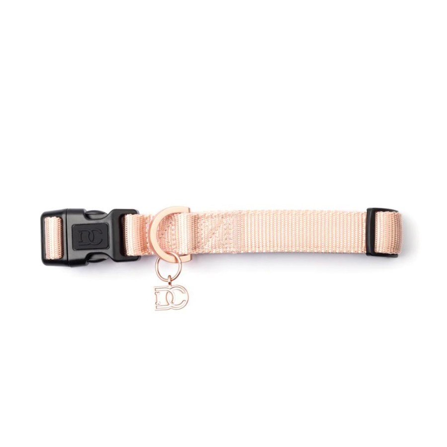 Collars, Leads & Accessories Doodle Couture, New York | Pet Collar With Charm - Blush