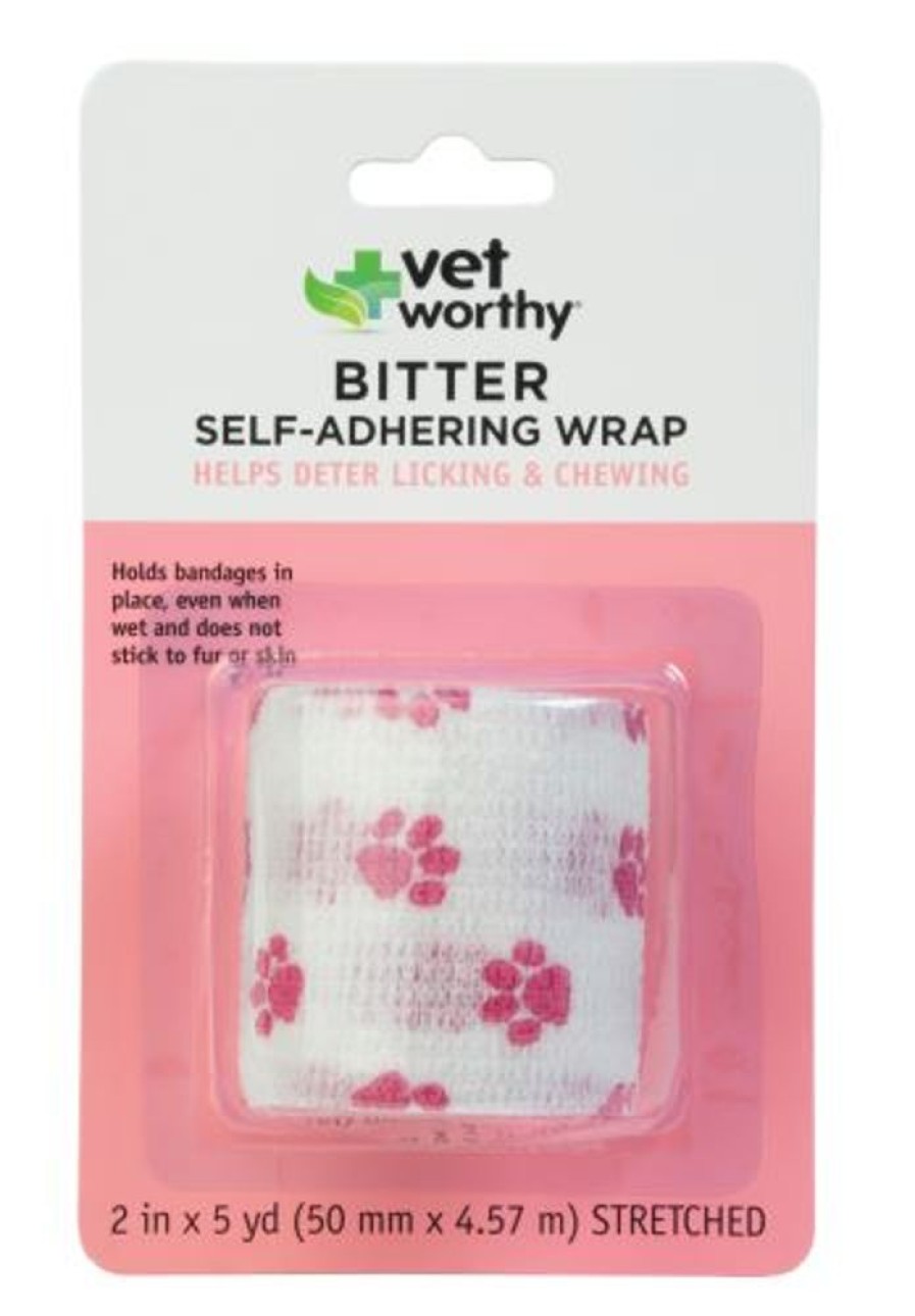 Health & Safety Vet Worthy® | Bitter Pet Self Adhering Wrap - Paw Print