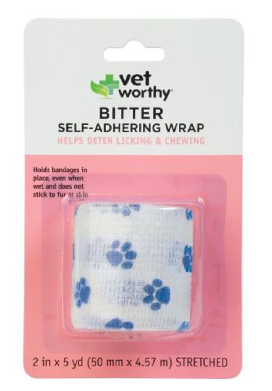 Health & Safety Vet Worthy® | Bitter Pet Self Adhering Wrap - Paw Print