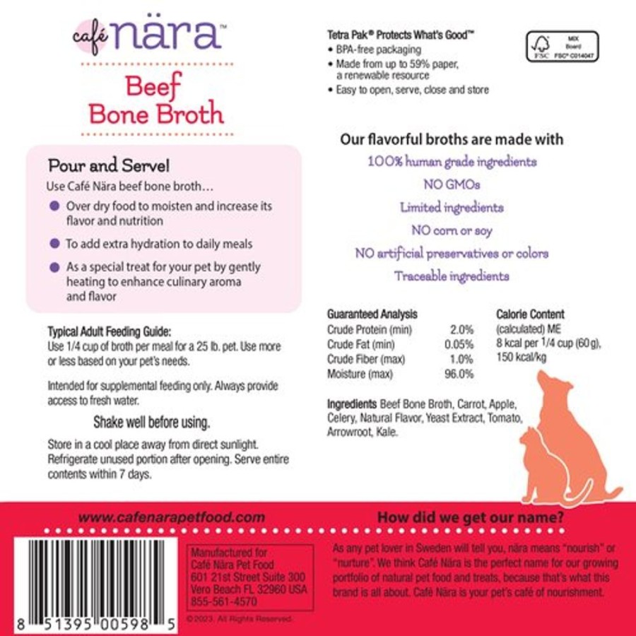 Pet Food Caru® Pet Food | Cafe Nara Beef Bone Broth For Dogs And Cats