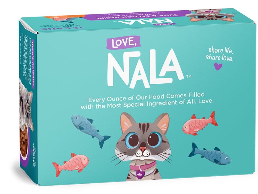 For Cats & Other Critters Love, Nala | Flaked Tuna & Salmon In Broth, 2.8Oz. Cans