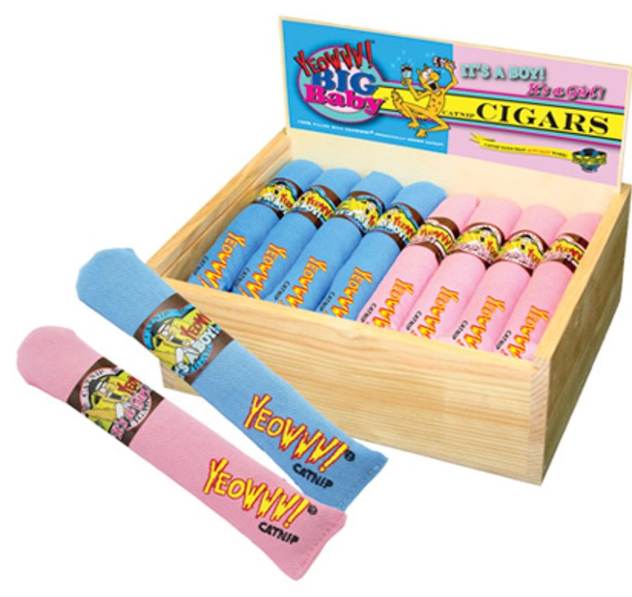 Retail Solutions Yeowww! | Yeowww! Catnip Cigar Box - 24 Pink And Blue