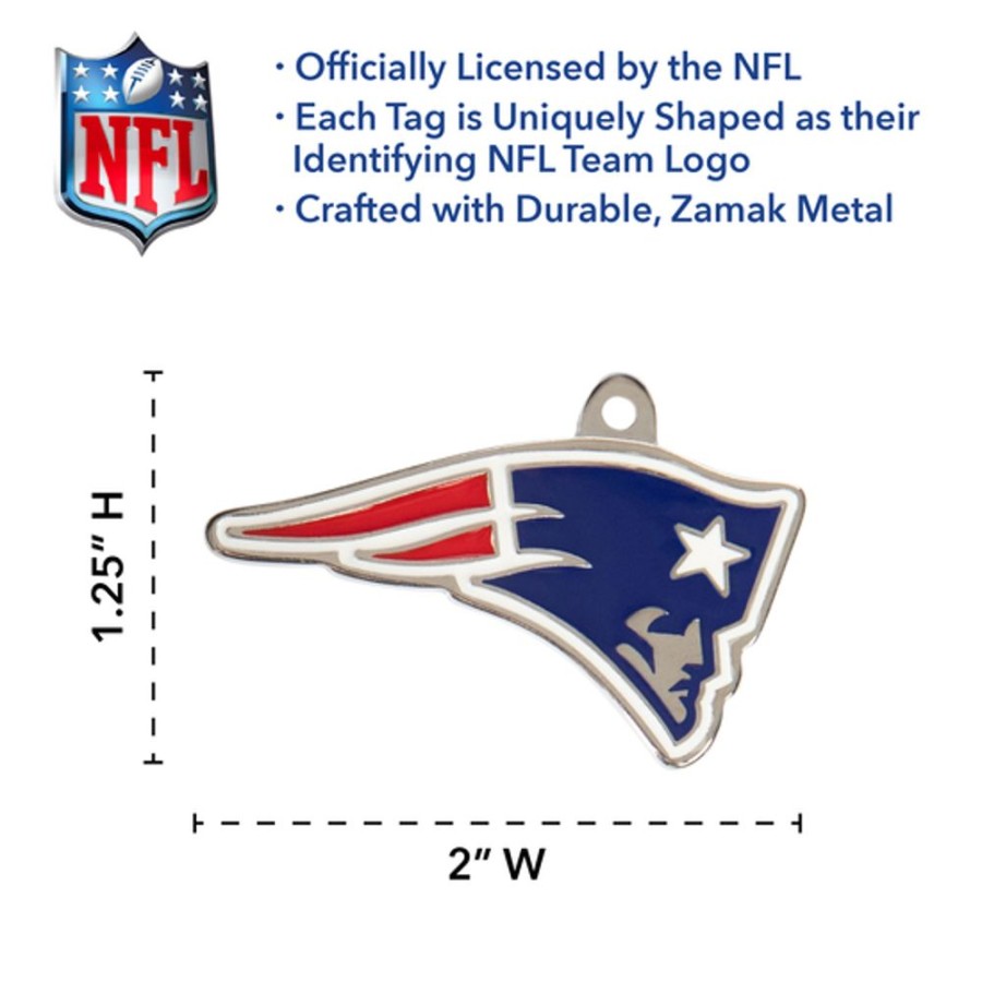 Collars, Leads & Accessories Pets First, Inc. | Nfl New England Patriots Dog Tag