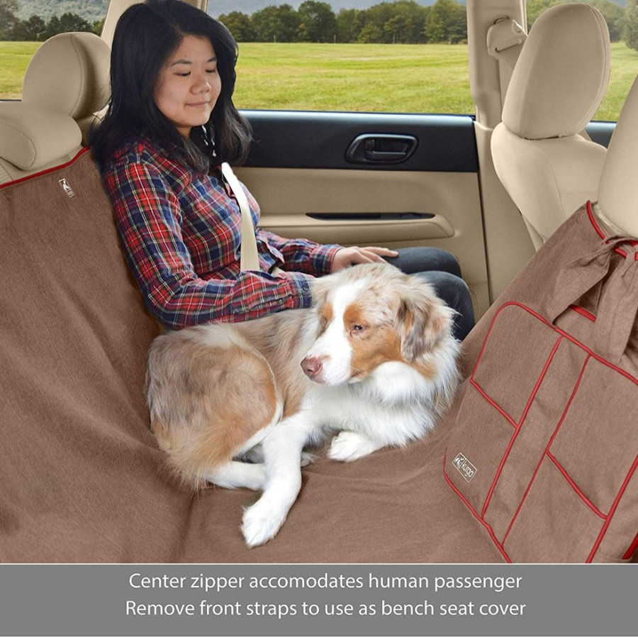 Travel Kurgo | Wander Dog Hammock-Heather Pattern | Heather Nutmeg | Pet Seat Cover