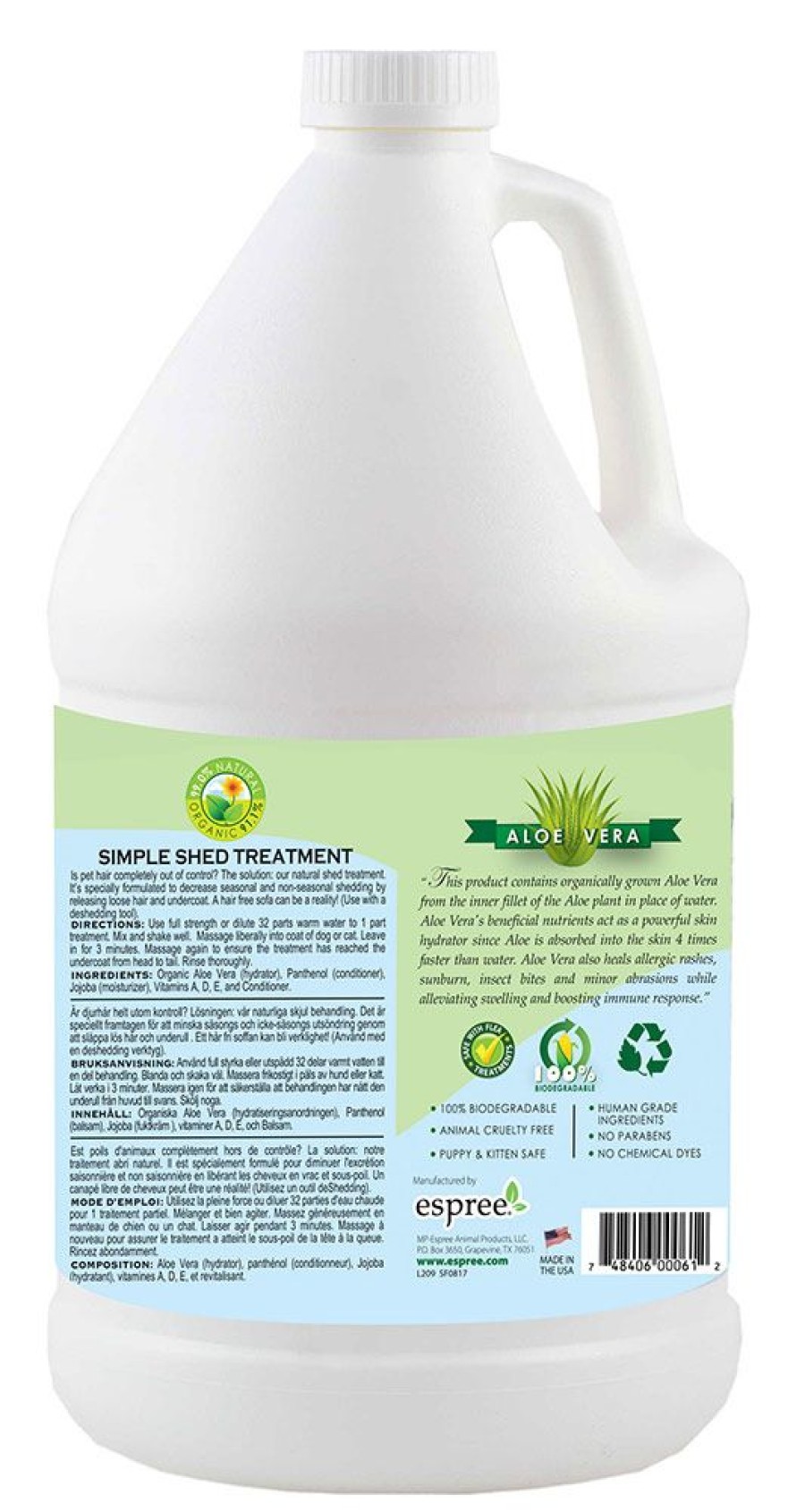 Grooming & Shampoos Espree | Espree Simple Shed Treatment, 1 Gallon