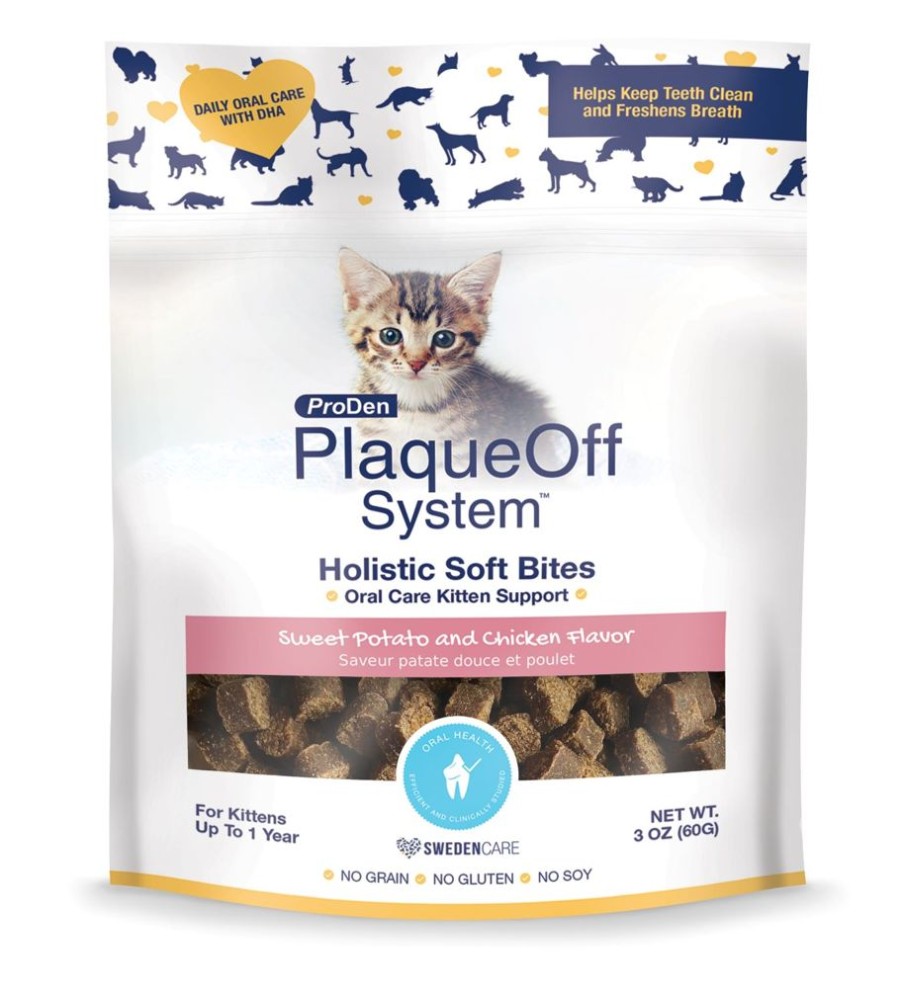 For Cats & Other Critters PlaqueOff | Holistic Soft Bites Cat - Oral Care Kitten Formula By Plaqueoff